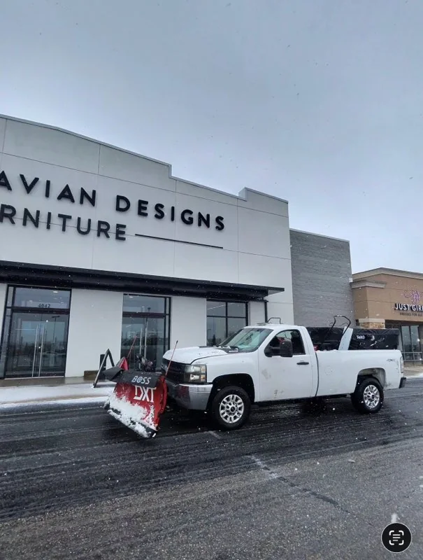 Plowing a commercial parking lot with the All Seasons truck